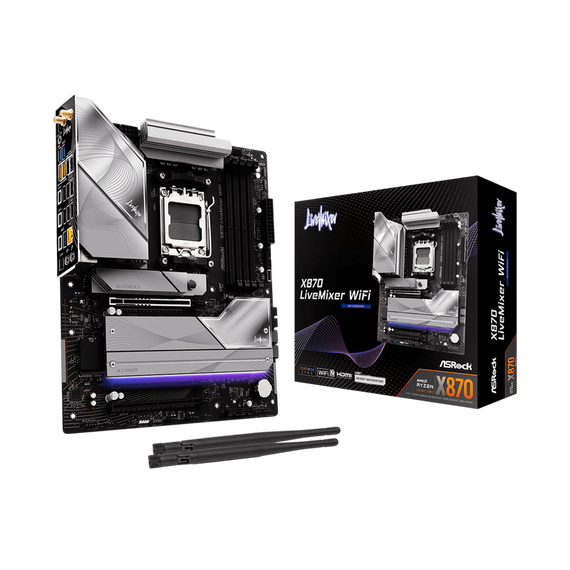 Placă de bază ASRock X870 LIVEMIXER WIFI, AM5, AMD X870, ATX