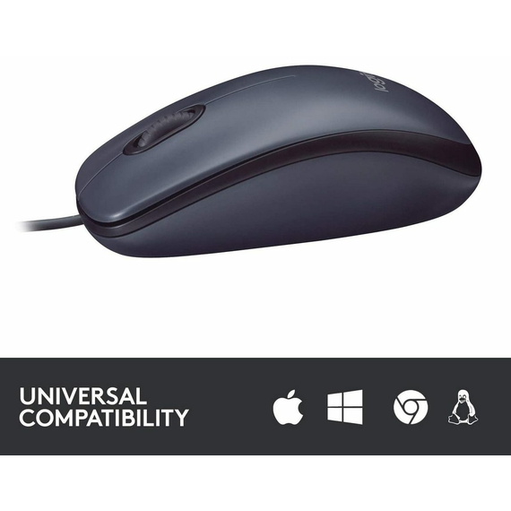 Mouse Logitech B100, Negru, 2 image