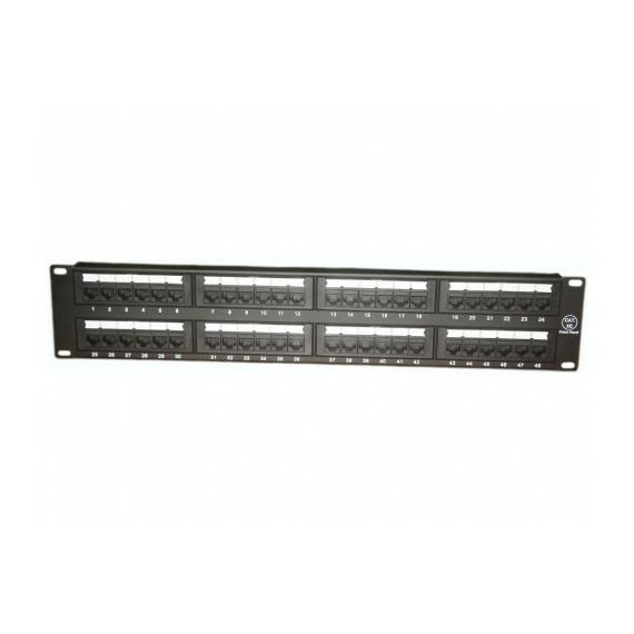 APC Electronic 48 ports UTP Cat.5e patch panel, 2U, LY-PP5-06