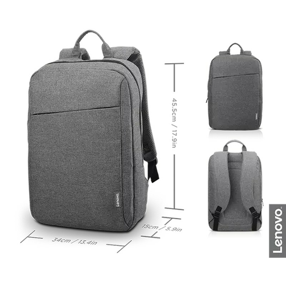 Rucsac pentru Laptop Lenovo B210, 15.6", Poliester, Gri, 3 image