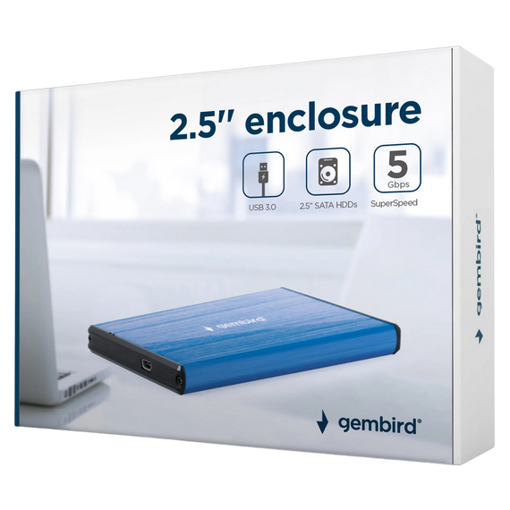 Carcasă externă Gembird EE2-U3S-3-DB, Deep Blue (EE2-U3S-3-DB), 3 image