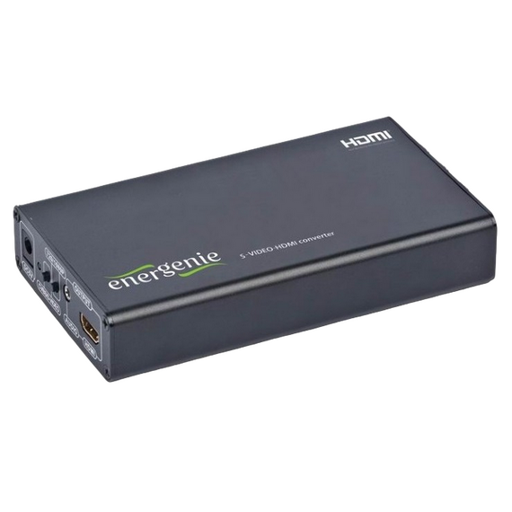 Convertor Video/Audio Energenie S-VIDEO to HDMI Converter, Negru
