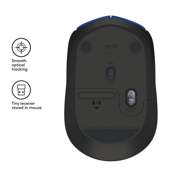 Mouse Wireless Logitech M171, Albastru, 2 image