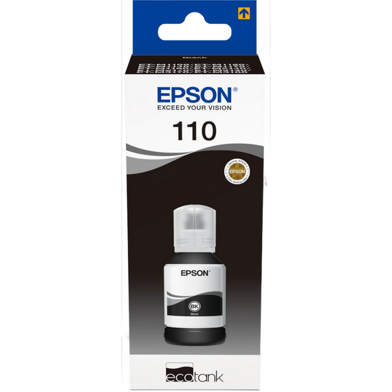 Recipient de cerneală Epson 110 EcoTank, C13T03P14A, Negru, 3 image