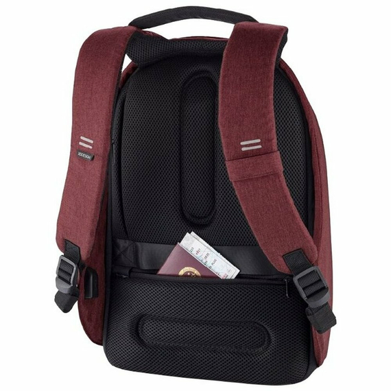 Rucsac pentru Laptop Bobby Hero Small, 13.3", Piele artificială, Roșu, 3 image
