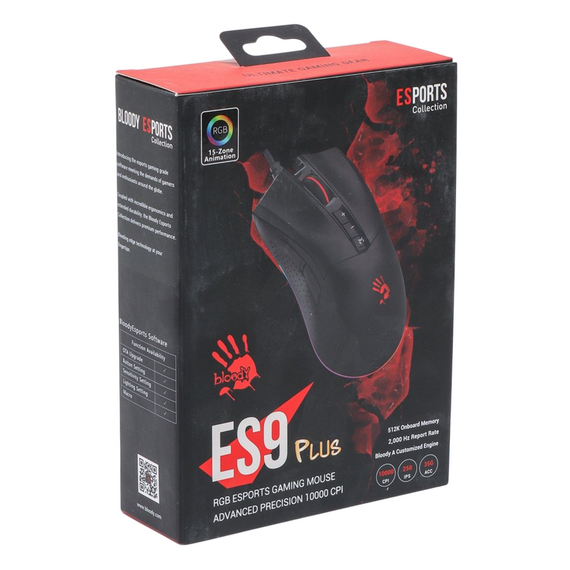 Gaming Mouse Bloody ES9 Plus, Negru, 3 image