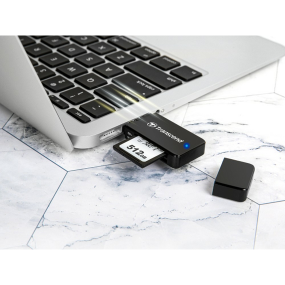 Cititor de carduri Transcend TS-RDF5, USB Type-A, Negru, 2 image
