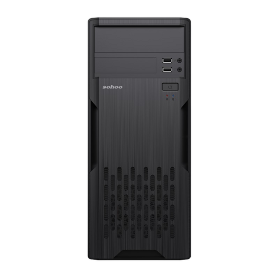 Carcasă PC Sohoo 2810BK, Midi-Tower, ATX, Negru, 3 image