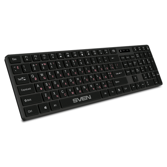 Tastatură SVEN E5300W, Fără fir, Negru, 3 image