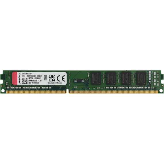Memorie RAM Kingston ValueRAM, DDR3 SDRAM, 1600 MHz, 4 GB, KVR16LN11/4WP