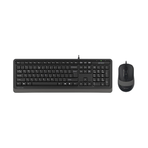 Set Tastatură + Mouse A4Tech F1010, Cu fir, Negru/Gri