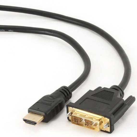 Cablu Video Cablexpert CC-HDMI-DVI-15, HDMI (M) - DVI-I (M), 4,5m, Negru, 2 image