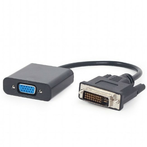 Convertor Video Cablexpert A-DVID-VGAF-01, DVI-D (M) - SVGA (F), 0,2m, Negru, 2 image
