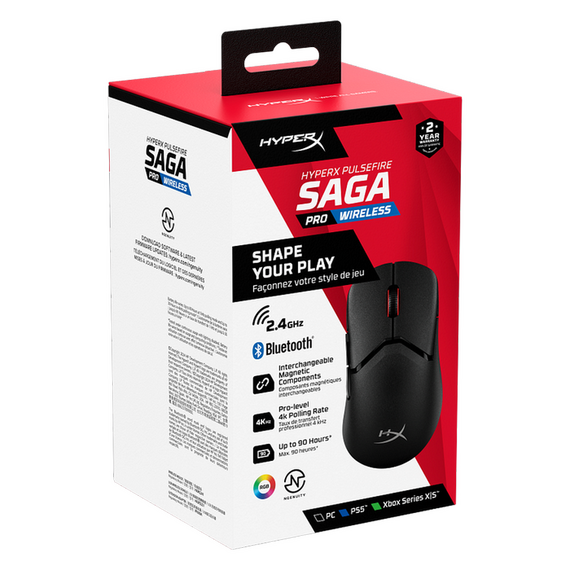 Gaming Mouse HyperX Pulsefire Saga Pro, Negru, 3 image