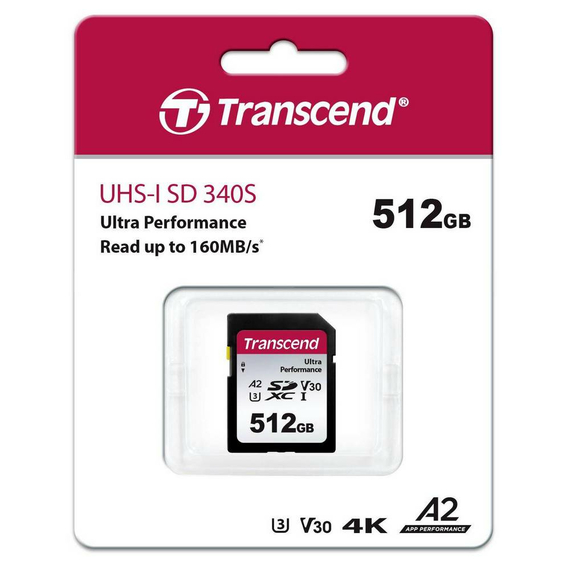 Card de Memorie Transcend SDXC 340S, 512GB (TS512GSDC340S), 2 image