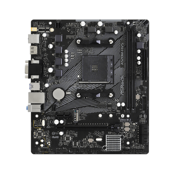 Placă de bază ASRock A520M-HVS, AM4, AMD A520, Micro-ATX, 2 image
