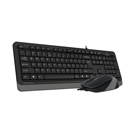 Set Tastatură + Mouse A4Tech F1010, Cu fir, Negru/Gri, 2 image
