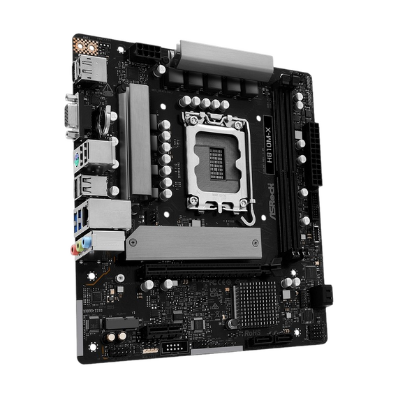Placă de bază ASRock H810M-X, LGA1851, Intel H810, Micro-ATX, 3 image