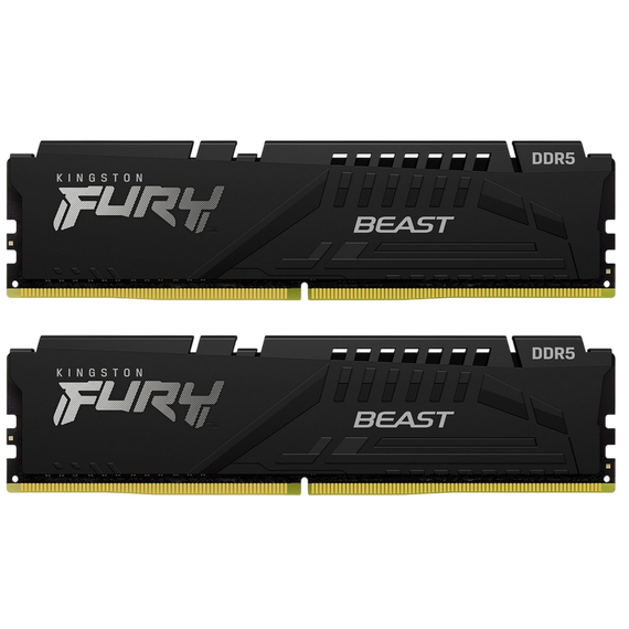 Memorie RAM Kingston FURY Beast, DDR5 SDRAM, 6400 MHz, 64GB, KF564C32BBEK2-64, 2 image