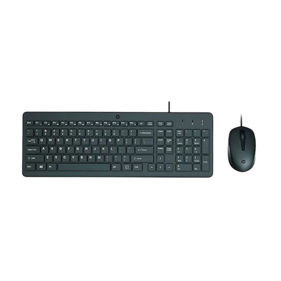 Set Tastatură + Mouse HP 150, Cu fir, Negru