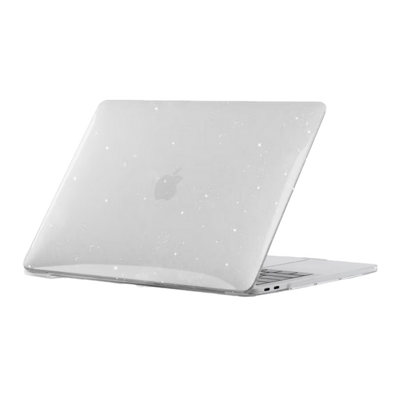 Husă pentru laptop Tech Protect Smartshell Macbook Air 13 (2018-2020), 13", Policarbonat, Glitter Clear