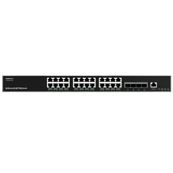 Switch de rețea Grandstream GWN7813, 24x 10/100/1000 Mbps, 2 image