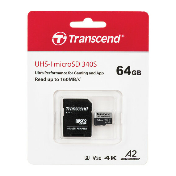Card de Memorie Transcend microSDXC 340S, 64GB (TS64GUSD340S), 3 image