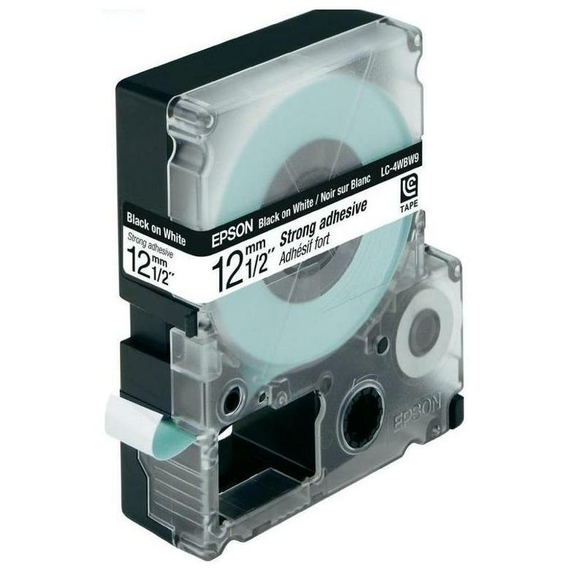 Cartuș de bandă Epson LK-4WBW, 12mm x 9 m, 2 image