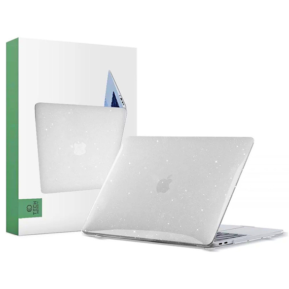 Husă pentru laptop Tech Protect Smartshell Macbook Air 13 (2018-2020), 13", Policarbonat, Glitter Clear, 3 image