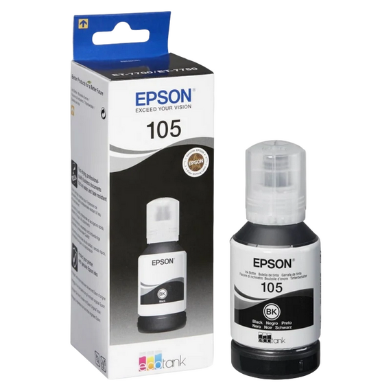 Recipient de cerneală Epson 105 EcoTank, C13T00Q140, Negru, 3 image