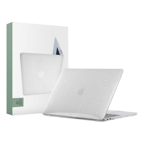 Husă pentru laptop Tech Protect Smartshell Macbook Air 13 (2018-2020), 13", Policarbonat, Glitter Clear, 2 image