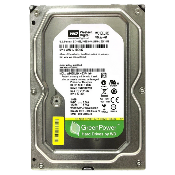 Unitate HDD Western Digital WD AV-GP, 3.5", 1 TB , 2 image