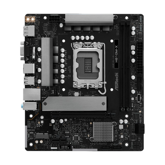 Placă de bază ASRock H810M-X, LGA1851, Intel H810, Micro-ATX, 2 image