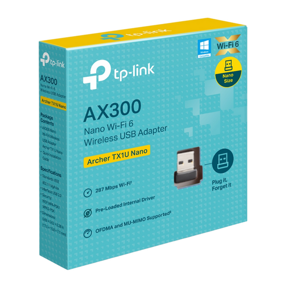 Adapter USB  TP-LINK Archer TX1U Nano, 2 image