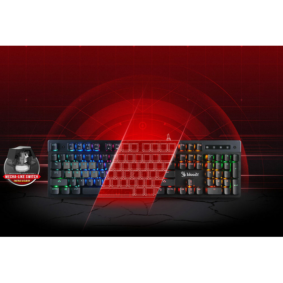 Tastatură Bloody B500N, Cu fir, Negru, 3 image