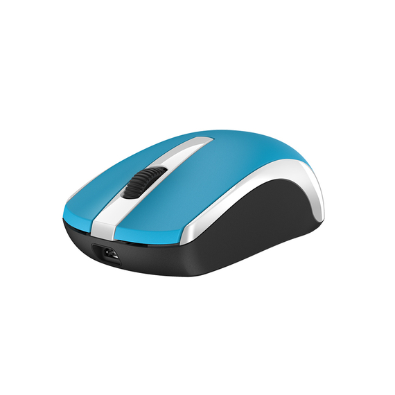 Mouse Wireless Genius ECO-8100, Albastru, 2 image