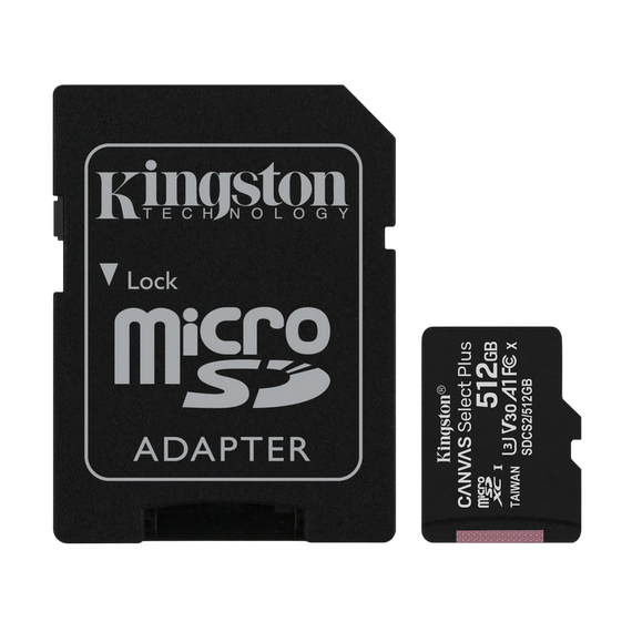 Card de Memorie Kingston Canvas Select+, 512GB (SDCS2/512GB)