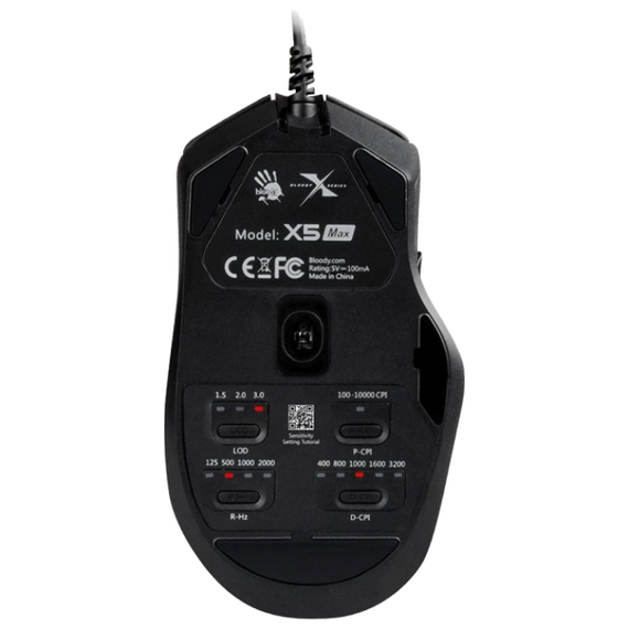 Gaming Mouse Bloody X5 Max, Negru, 3 image