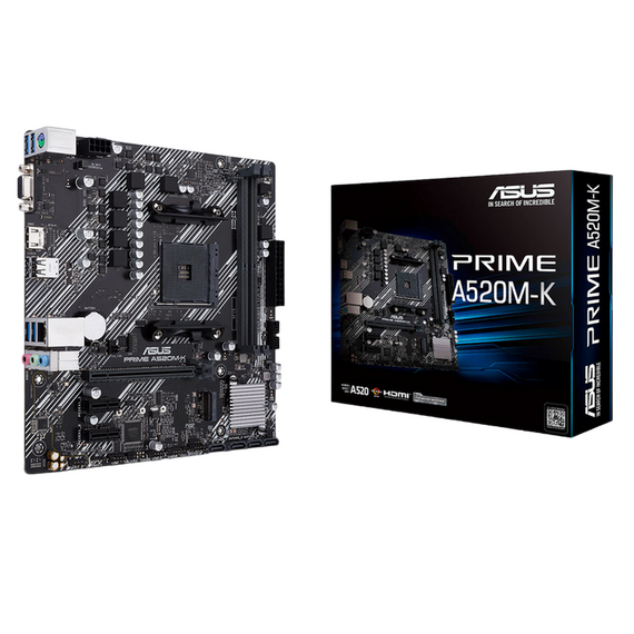 Placă de bază ASUS PRIME A520M-K, AM4, AMD A520, Micro-ATX