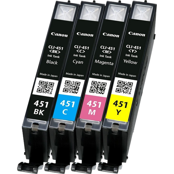 Cartușe de cerneală multipack Canon CLI-451, 7ml, Multipack BK/C/M/Y