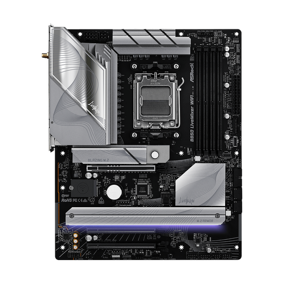 Placă de bază ASRock B850 LiveMixer WiFi, AM5, AMD B850, ATX, 3 image