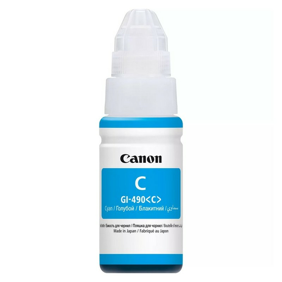 Recipient de cerneală Canon GI-490, 70ml, Cyan, 3 image