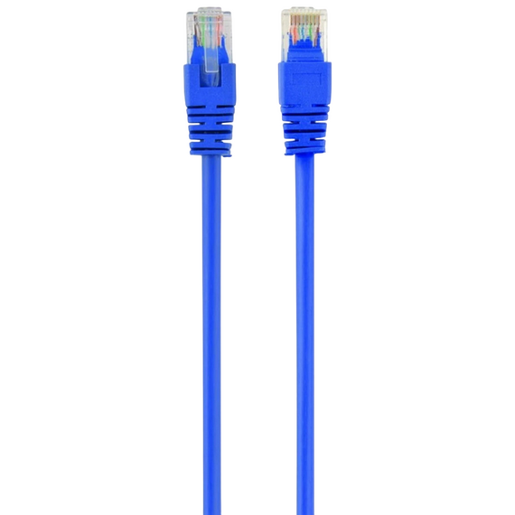 Patch cord Cablexpert PP12-0.5M/B, CAT5e UTP, 0,5m, Albastru