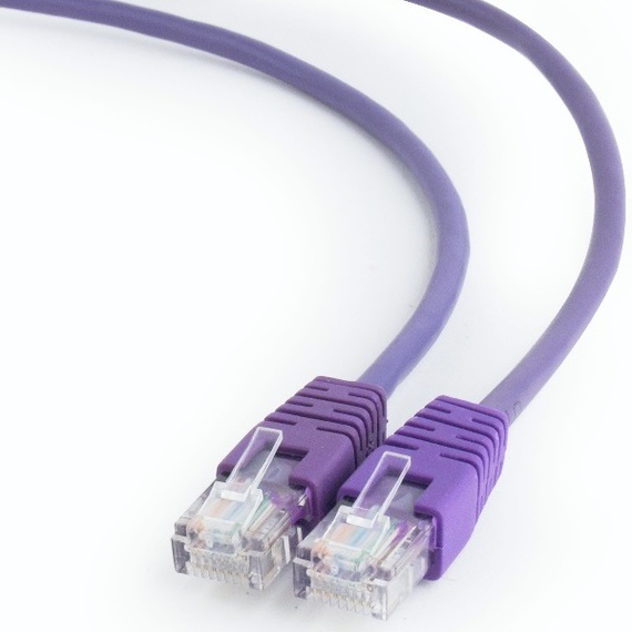 Patch cord Cablexpert PP6-0.5M/V, Cat6 FTP , 0,5m, Violet, 3 image