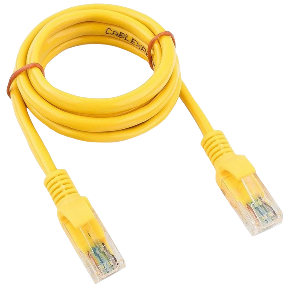 Patch cord Cablexpert PP12-1M/Y, CAT5e UTP, 1m, Galben, 3 image