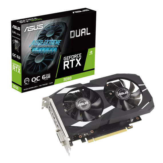 Placă Video ASUS DUAL-RTX3050-O6G, 6GB GDDR6 96bit