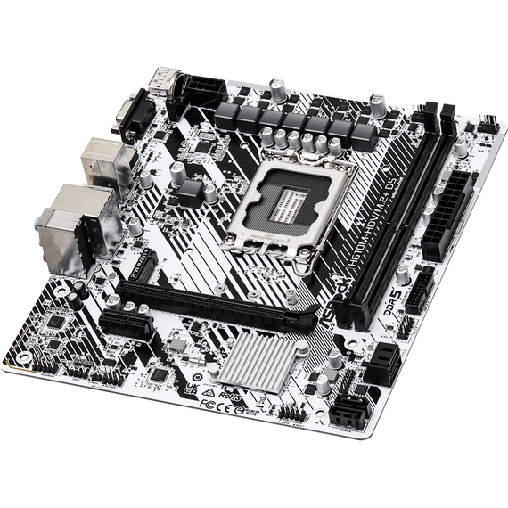 Placă de bază ASRock H610M-HDV/M.2+ D5, LGA1700, Intel H610, Micro-ATX, 3 image