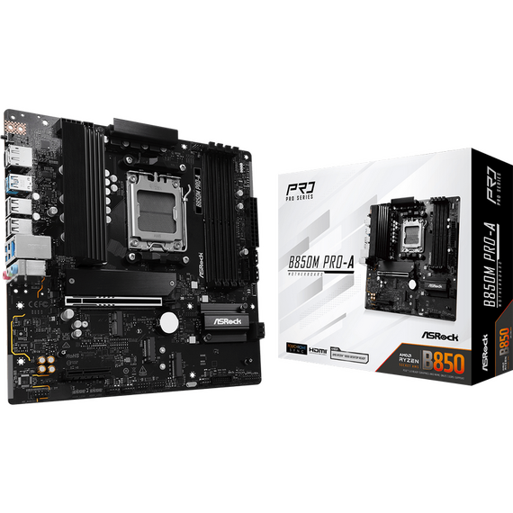 Placă de bază ASRock B850M Pro-A, AM5, AMD B850, Micro-ATX