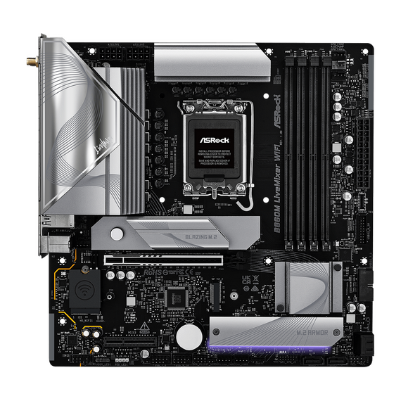 Placă de bază ASRock B860M LiveMixer WiFi, LGA1851, Intel B860, Micro-ATX, 2 image