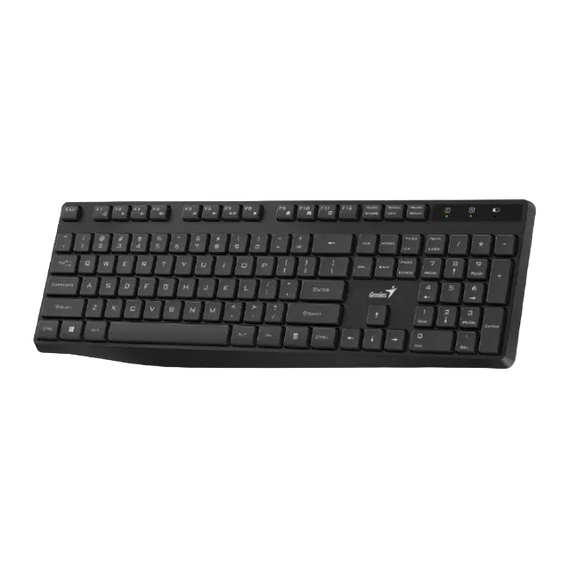 Wireless Keyboard Genius KB-7200, Fn Keys, Chocolate keys, Battery indicator, 2xAAA, Black, USB, 2 image